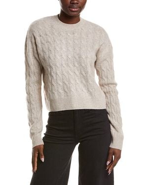 NAADAM Cable Crewneck Cashmere Sweater - White