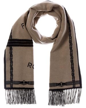 Fendi Wool & Cashmere-Blend Scarf - Black