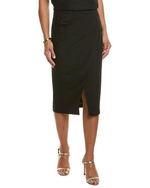Tahari Draped Front Skirt - Black