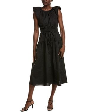 Maggy London Tiered Midi Dress - Black