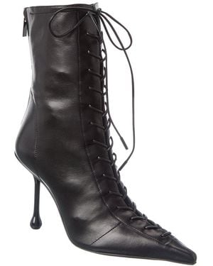 Jimmy Choo Scarlett 95 Leather Bootie - Black