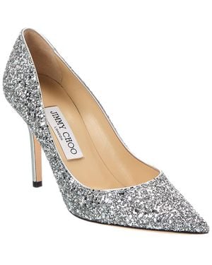 Jimmy Choo Agnes Glitter Pump - White