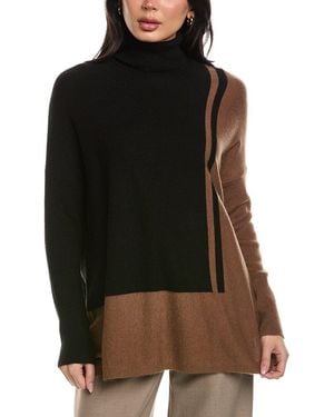 Reiss Celia Color Block Roll Neck Wool-Blend Sweater - Black