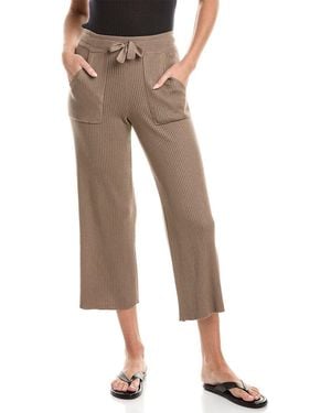 Splendid Georgie Rib Cashmere-Blend Pant - Natural