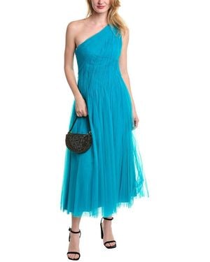 Zac Posen One-shoulder Midi Dress - Blue