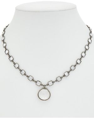 Rachel Reinhardt Jewelry Clear Quartz & Cz Necklace - Natural