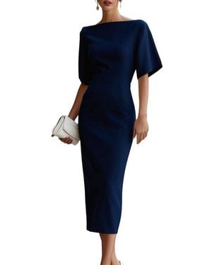 Tedora Midi Dress - Blue