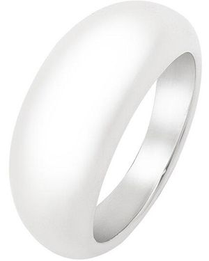 Italian Silver Chunky Ring - White