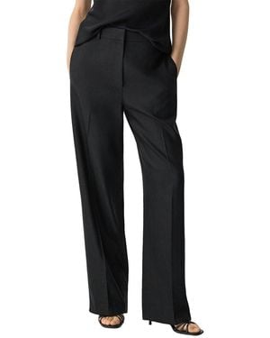 Theory Linen-Blend Trouser - Black