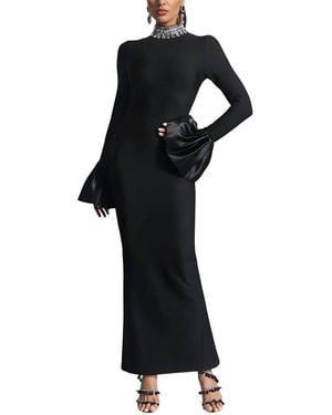 AMINA GLAM Maxi Dress - Black