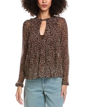 Rag & Bone Amaris Silk-blend Top - Brown