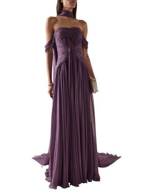 Linda Charm Off-The-Shoulder Maxi Dress - Purple