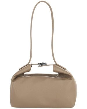 BY FAR Bea Nappa Leather Shoulder Bag - Natural