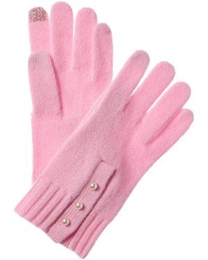 Hannah Rose Essential Cashmere Texting Gloves - Pink