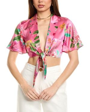 Rococo Sand Rue Silk Top - Pink