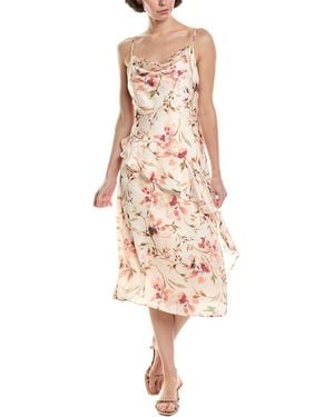 Laundry by Shelli Segal Cowl Neck Midi Dress - Pink