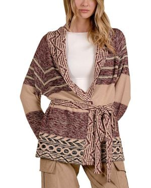 Elan Wool-Blend Cardigan - Brown
