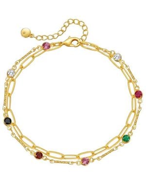Liv Oliver 18K Plated 2.25 Ct. Tw. Quartz Bracelet - Metallic