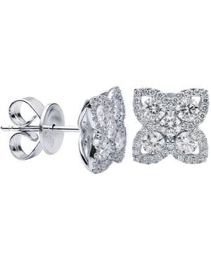 Suzy Levian 18k 0.91 Ct. Tw. Diamond Studs - Metallic
