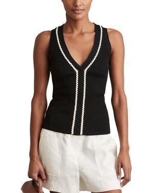 Reiss Lanette Colourblock Top - Black