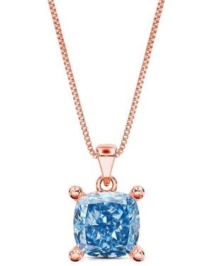 Amairah 14K Rose 1.00 Ct. Tw. Lab-Grown Diamond Solitaire Pendant Necklace - White