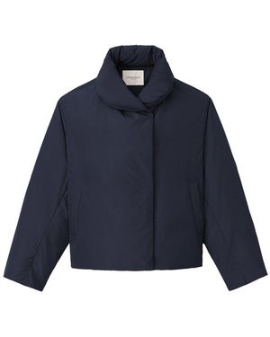 Lafayette 148 New York Shawl Collar Down Coat - Blue