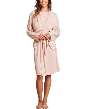 Barefoot Dreams Ultra Soft Rib Robe - Pink