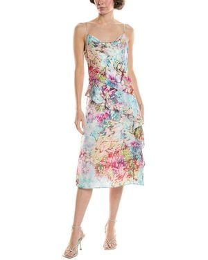 Laundry by Shelli Segal Cowl Neck Midi Dress - Red