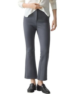 Theory High-Waist Kick Wool-Blend Pant - Blue