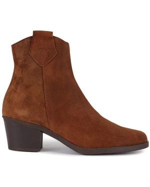 Menina Step River Leather Boot - Brown