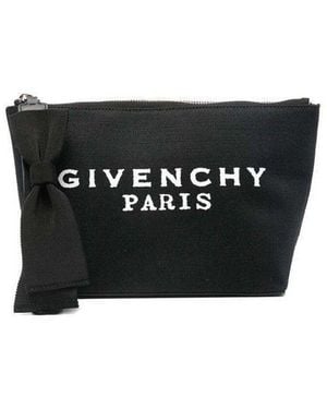 Givenchy Spandex Small Logo Bow Pouch (Authentic Pre-Loved) - Black