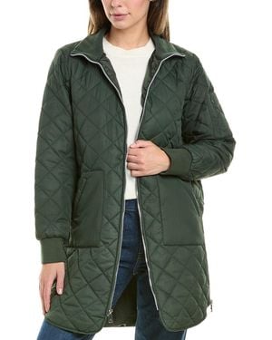 Marc New York Andrew Marc Quilted Longline Jacket - Green