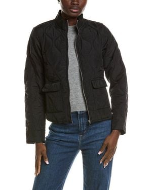 Marion Quilted Zip Up Jacket - Black