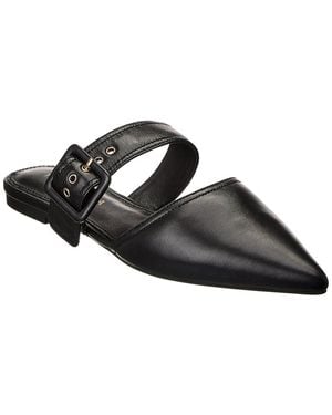 Yosi Samra Valerie Buckle Leather Mule - Black