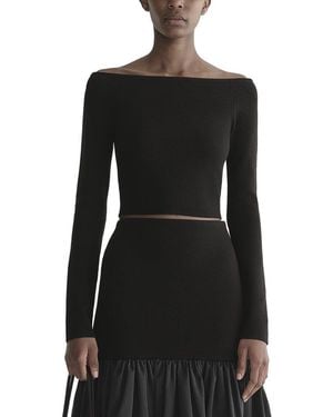 A.L.C. Jo Wool-Blend Top - Black