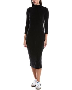 Michael Stars Justine Mock Neck Midi Dress - Black