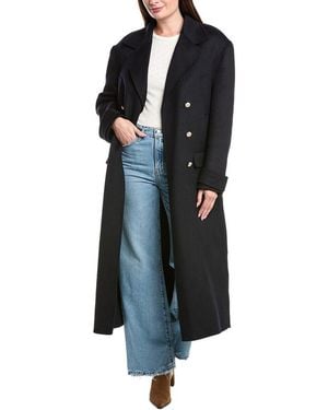 Sandro Wool Trench Coat - Black