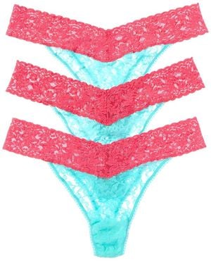 Hanky Panky 3Pk Colorplay Original Thong - Red