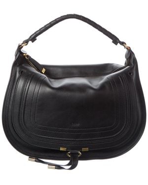 Chloé Marcie Leather Hobo Bag - Black