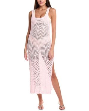 Surf Gypsy Crochet Maxi Dress - Pink