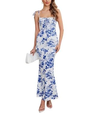 Amanda Royal Maxi Dress - Blue