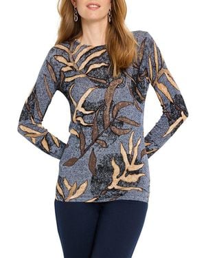 NIC+ZOE Nic + Zoe Midnight Fern Jumper - Grey