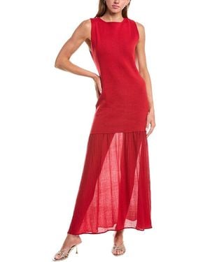 REVERIEE Midi Dress - Red