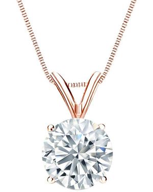 Sabrina Designs Lab Grown Diamonds 14K Rose 1.00 Ct. Tw. Lab-Grown Diamond Solitaire Pendant - White