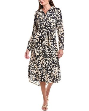 Marion Printed Midi Dress - White