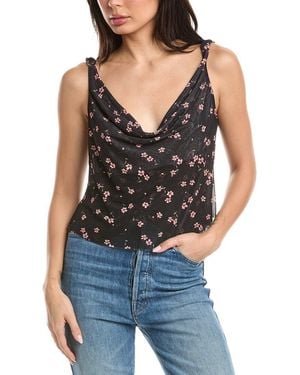 AFRM Asher Mesh Cowl Top - Black