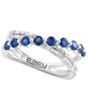 Effy Fine Jewelry 14K 2.73 Ct. Tw. Diamond & Sapphire Ring - Blue