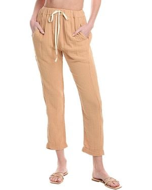 9seed Gauze High-Rise Tapered Lounge Pant - Natural