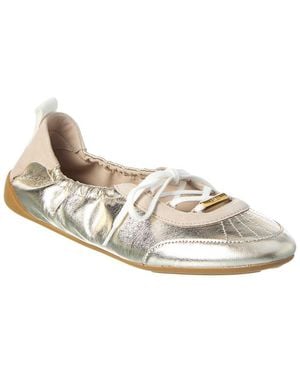 Chloé Kick Leather Ballerina Trainer - White