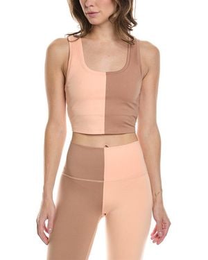 Terez Split Crop Top - Natural